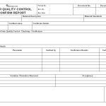 Inter quality control confirm report