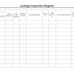 Leakage inspection register