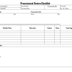 Procurement review checklist