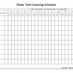 Water tank cleaning schedule
