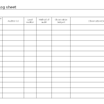 Observation log sheet