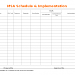 MSA schedule & Implementation