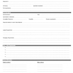 New part requirements format