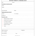 Return without authorization