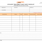 Effluent treatment plant audit checklist