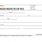 Part under inspection tag