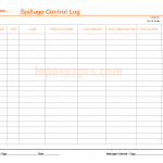 Spillage control log template