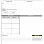 Work Order sheet template