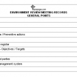 Environment review meeting record – general points