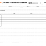 Machine commissioning report