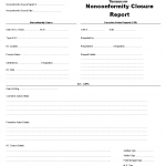 Nonconformity closure report template