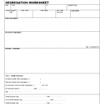 Segregation worksheet template