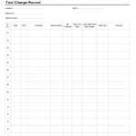 Tool change record