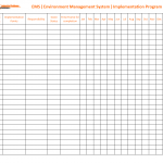 EHS implementation program template