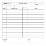 Plant Audit checklist template