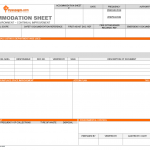 Accommodation sheet