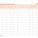 incoming materials inspection record