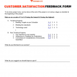 Customer satisfaction feedback form Excel