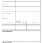 System improvement action form template