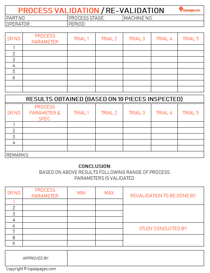 Process Validation format, Process Validation template, Process Validation example, Process Validation sample, Process Validation pdf, Process Validation excel