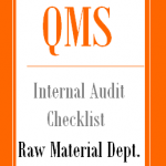 QMS Internal Audit Checklist for Raw material