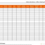 Daily Laboratory / Office Cleaning Record Sheet