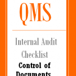 QMS Internal Audit Checklist for Control of Documents