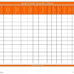 Sample Entry Register Format for Laboratory