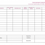 Environment Control Plan (ECP) format