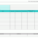 First Aid Monitoring Record