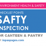 Safety inspection checklist points for Canteen & Pantry room