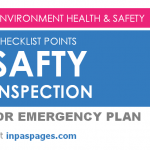 Safety inspection checklist points for Emergency Plan