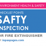 Safety inspection checklist points for fire extinguishers