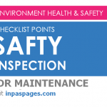 Safety inspection checklist points for Maintenance