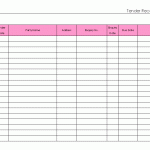 Tender Record book format