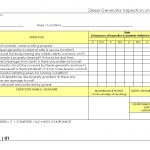 DIESEL GENERATOR INSPECTION CHECKLIST