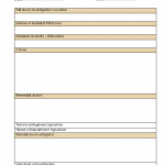 Fall down investigation form