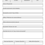 Lock out / Tag out remove equipment form