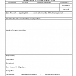 Maintenance work request form