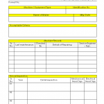 Maintenance Record Form