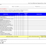 Air conditioner inspection checklist