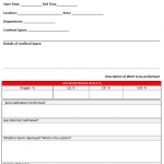 Confined Space Entry Permit Form Page 01