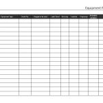 Equipment record form