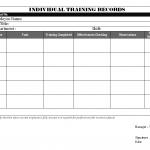 Individual Training Record