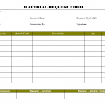 Material request Form