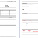 Process validation template