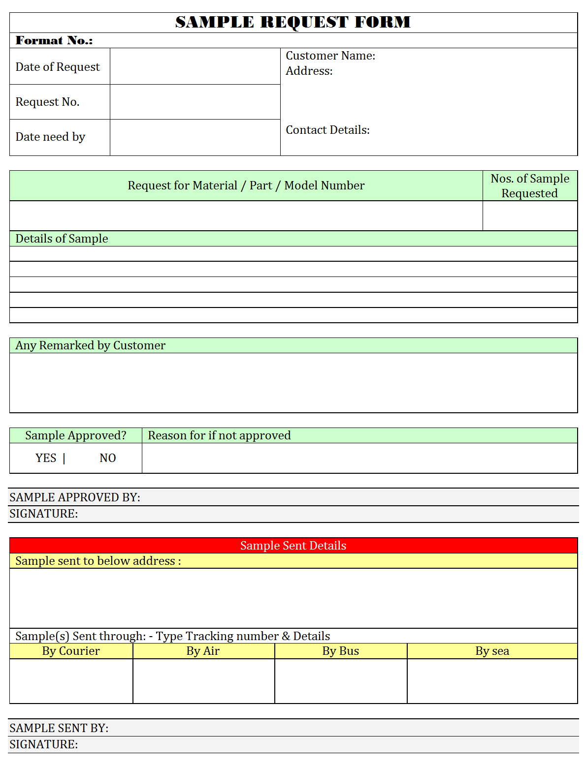 Video Request Form Template
