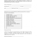 Agreement sample for safety equipment