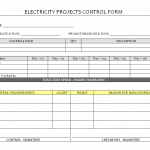 Electrical project control form