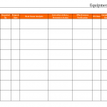 Equipment repair form